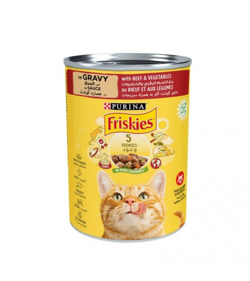 Purina Friskies Wet Cat Food Beef and Vegetables 400g